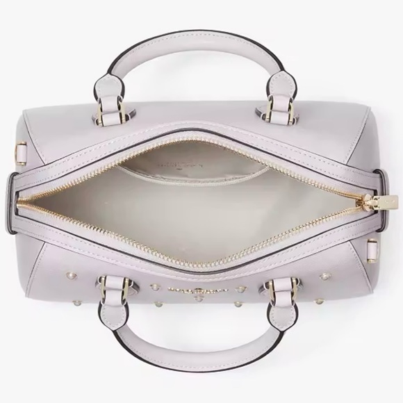 Kate Spade Madison Lilac purple pearl beaded duffie bag crossbody mini duffel - Picture 5 of 7